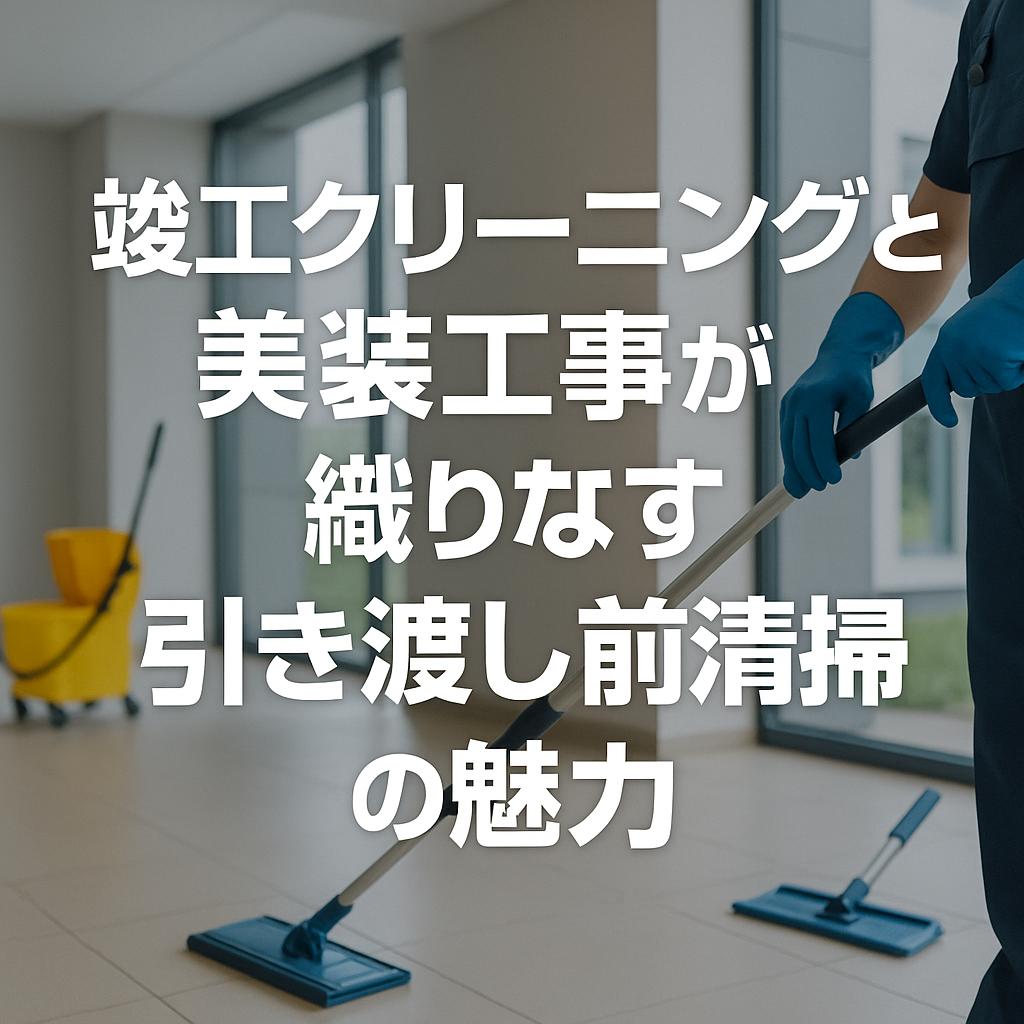 竣工クリーニングと美装工事が織りなす引き渡し前清掃の魅力