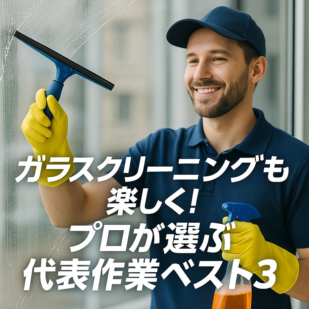 ガラスクリーニングも楽しく！プロが選ぶ代表作業ベスト3