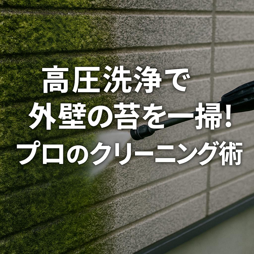 高圧洗浄で外壁の苔を一掃！プロのクリーニング術