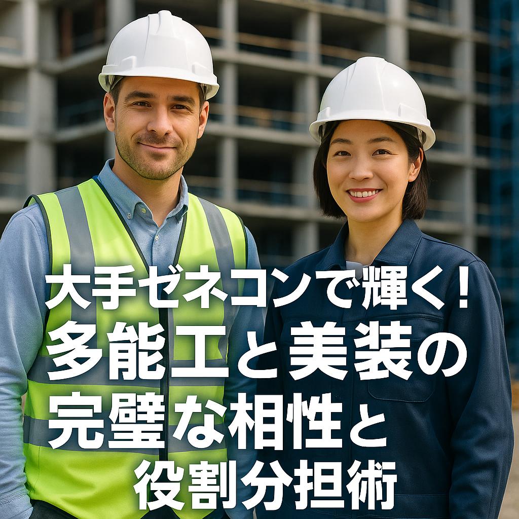 大手ゼネコンで輝く！多能工と美装の完璧な相性と役割分担術