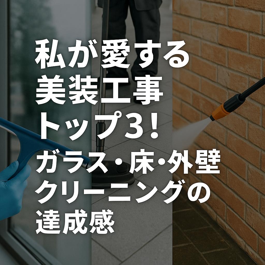 私が愛する美装工事トップ3！ガラス・床・外壁クリーニングの達成感