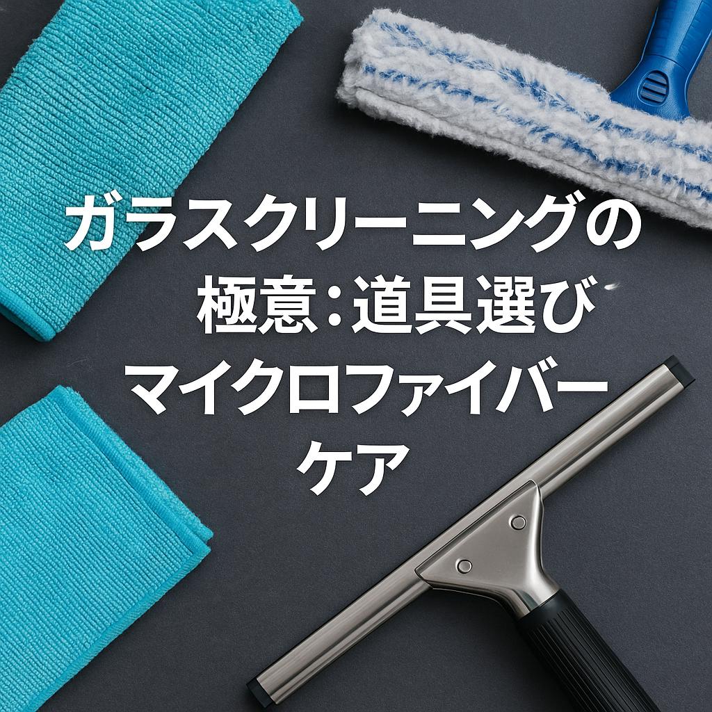 ガラスクリーニングの極意：道具選びとマイクロファイバーケア